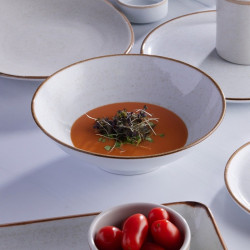 Bowl Artisan porcelana beige estilo artesanal 1005.5 ml CORONA PA1605923324 2