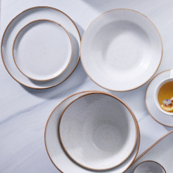 Plato pando coupe artisan beige modelo sofisticado 23.6 cm CORONA PA1605712324 2