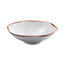 Bowl ancestral Artisan beige borde dorado irregular 438.5 ml CORONA PA1605893212