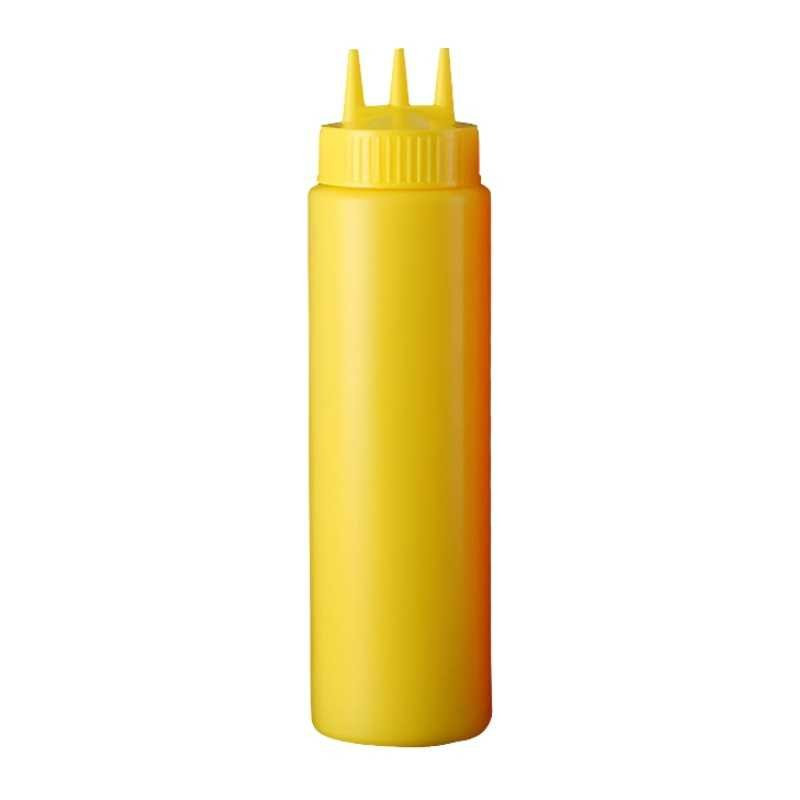 Botella Amarilla con Boquilla Triple para Salsas de 16 Onzas MASTER CHEF 1042-3Y