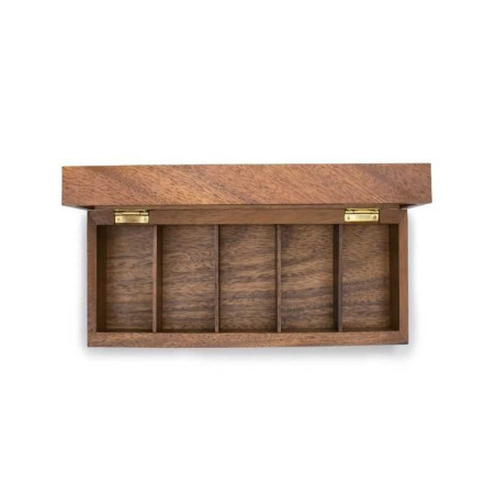 Caja de Madera para Sobres de Te de 14.75 x 4.37 x 3.75 Pulgadas IRONWOOD 28227