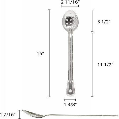 Cuchara Perforada de Acero Inoxidable para Guisar de 15 Pulgadas THUNDER SLSBA313