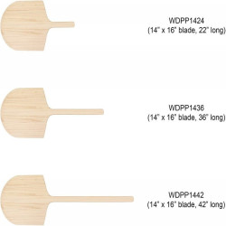 Pala de Madera para Pizza de 18 x 18 Pulgadas con Manija de 42 Pulgadas de Largo THUNDER WDPP1842 2