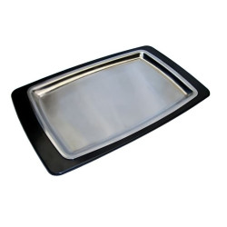 Plato Rectangular de Acero Inoxidable de 11x 7-1/8 Pulgadas MASTER CHEF SSP-11