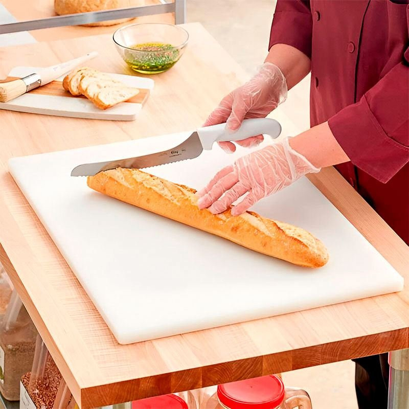 Tabla de Polipropileno para Picar de 18 x 24 Pulgadas, Color Blanco MASTER CHEF 1824WH