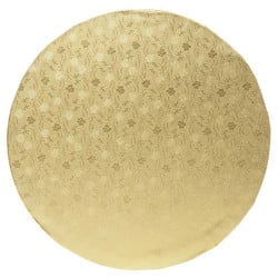 Base de Carton Redonda Lisa de 35 Centimetros de Color Dorado TIPS DGD076G