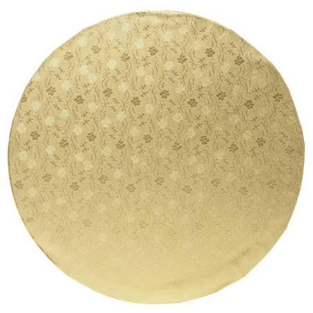Base de Carton Redonda Lisa de 35 Centimetros de Color Dorado TIPS DGD076G