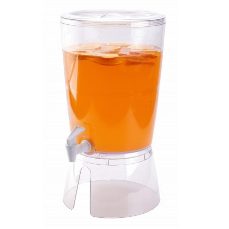 Dispensador Redondo de Bebidas de Plastico con Base de 8 Litros TIPS E-127