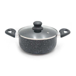 Olla con Agarradera con Tapa de Vidrio de 20 Centimetros TIPS WZG-015-1