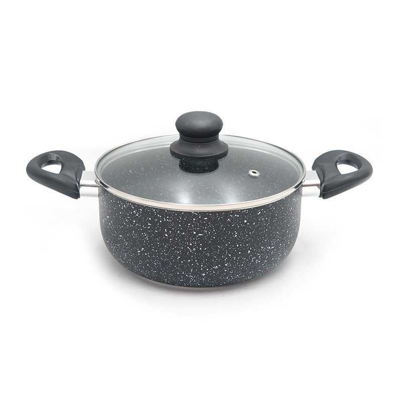 Olla con Agarradera con Tapa de Vidrio de 20 Centimetros TIPS WZG-015-1