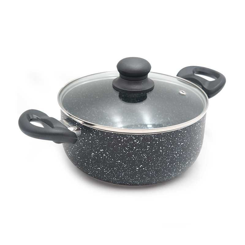 Olla con Agarradera con Tapa de Vidrio de 20 Centimetros TIPS WZG-015-1