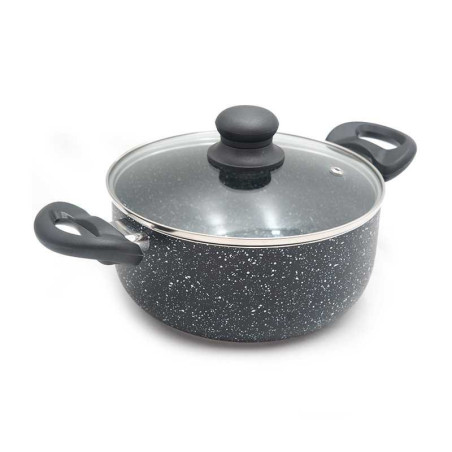 Olla con Agarradera con Tapa de Vidrio de 20 Centimetros TIPS WZG-015-1