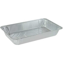 Bandeja de Aluminio Desechable de 53 x 32 x 8 Centimetros, Paquete de 50 Unidades TIPS AFT01-09