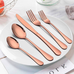 Juego de Cuberteria de Oro Rosa de 24 Piezas TIPS BCS01-04 2