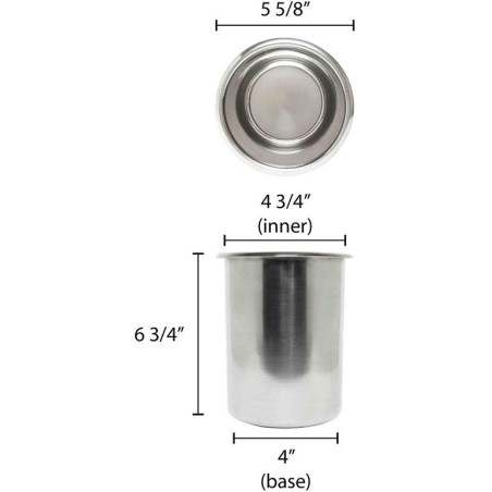 Olla para Bano Maria en Acero Inoxidable sin Tapa de 4.25 Quartos THUNDER SLBM004