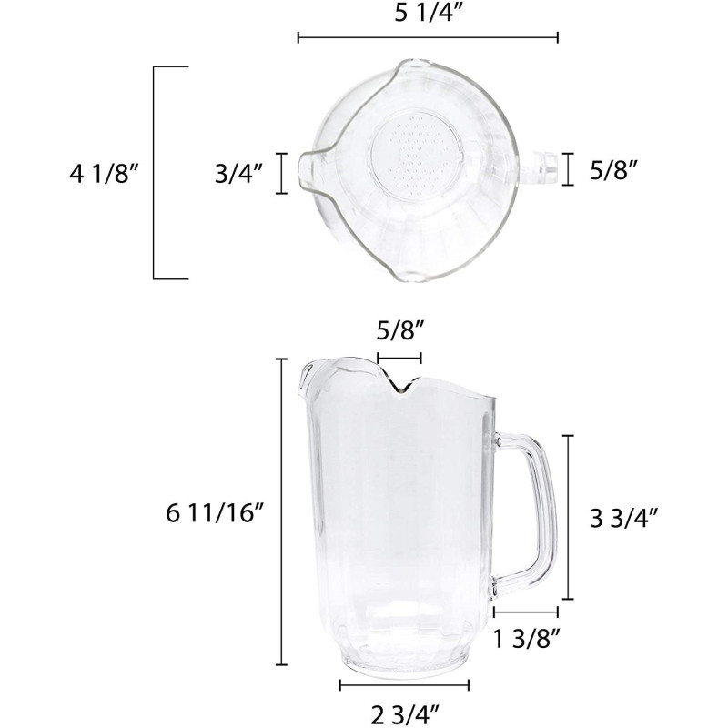 Pichel Policarbonato con 3 Picos de 32 Onzas THUNDER PLWP032CL