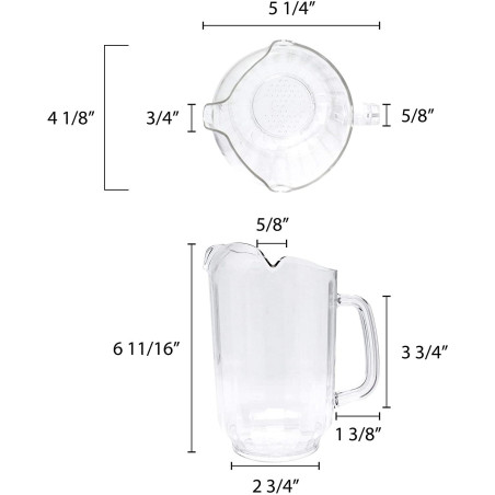 Pichel Policarbonato con 3 Picos de 32 Onzas THUNDER PLWP032CL