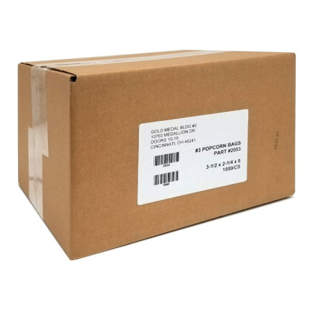 Bolsa para Palomitas de Maiz Caja 1000 Unidades GOLD MEDAL 2054