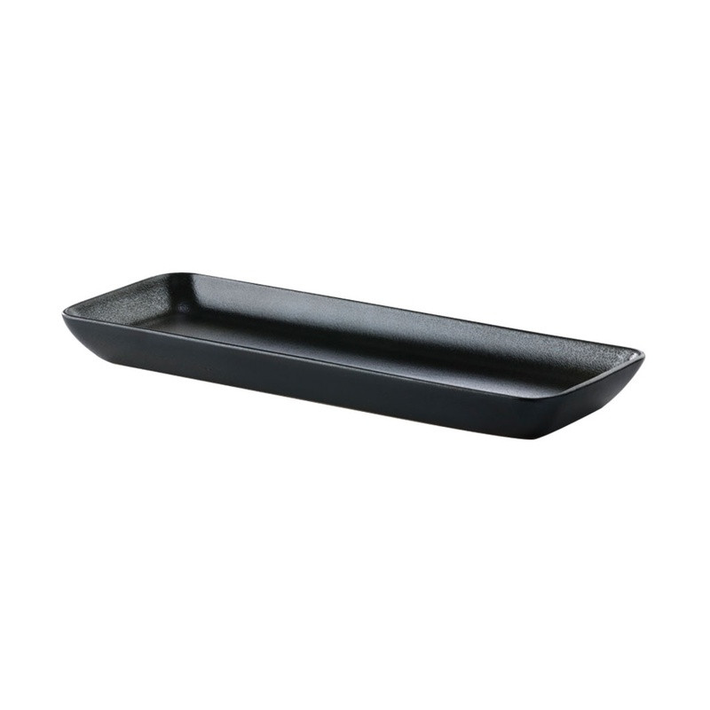 Bandeja rectangular pluto sofisticada negra 36 x 14 cm CORONA PP1941497712