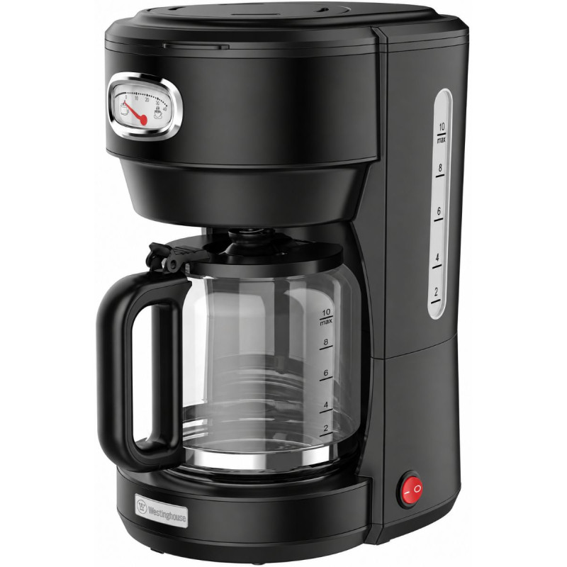 Coffee Maker 10 Tazas Negro con Sistema Antigoteo WESTINGHOUSE WKCMR621BK