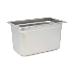 Bandeja de Acero Inoxidable de 1/3 x 6 Pulgadas MASTER CHEF T6