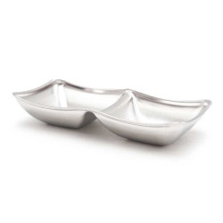 Plato Salsero Doble Cuadrado de Acero Inoxidable TIPS SSC-043