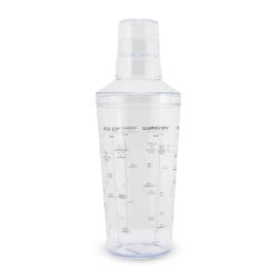 Coctelera Boston de Policarbonato Transparente de 3 Fases de 530 Mililitros MASTER CHEF BX0530