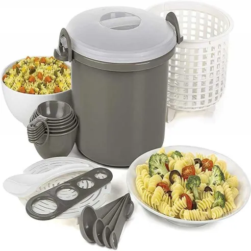 Olla Arrocera y Pasta de Microondas, Set de 17 Piezas PROGRESSIVE PS-97GY