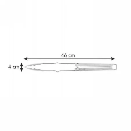 Pinza para BBQ de Acero Inoxidable con Mango de Madera de 46  Centimetros TESCOMA 707412