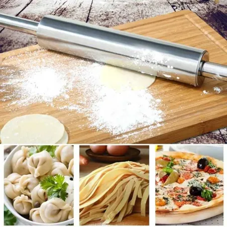 Rodillo de Cocina de Acero Inoxidable de 40 x 5 x 5 Centimetros MASTER CHEF 0760020