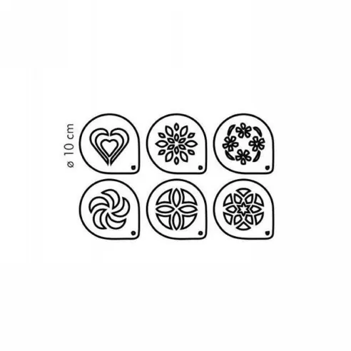 Plantillas para Decorar Capuccino, Set de 6 Unidades TESCOMA 308850