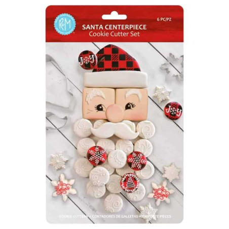 Cortador para Galletas Navidenas de Santa Claus, Set de 6 Unidades R Y M 2019