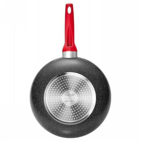 Wok Antiadherente Manico Rosso de 28 Centimetros TESCOMA 597858