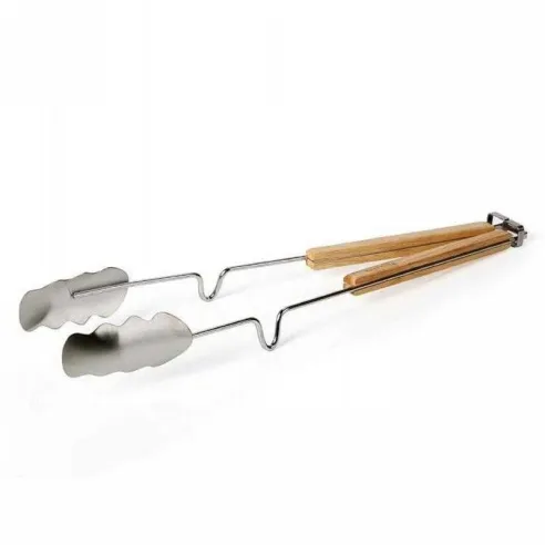 Pinza para BBQ de Acero Inoxidable con Mango de Madera de 46  Centimetros TESCOMA 707412