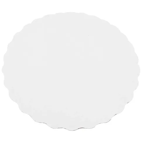 Base Redonda de Carton de 12 Centimetros, Color Blanca  PASTELOSO BBD12