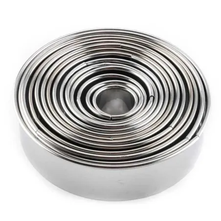 Cortadores Redondos de Acero Inoxidable para Galletas, Set de 12 Piezas MASTER CHEF 0760863