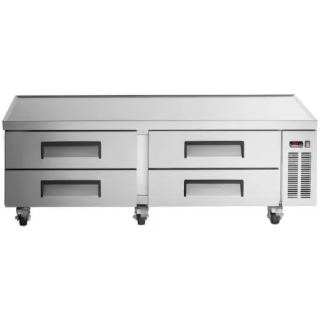 Base Refrigerada 4 Gavetas de Acero Inoxidable 184 Centimetros U-STAR CB72-HC