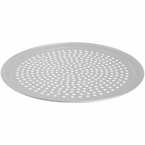Molde de Pizza Perforado de Borde Ancho de 16 Pulgadas KING METAL PTWP16