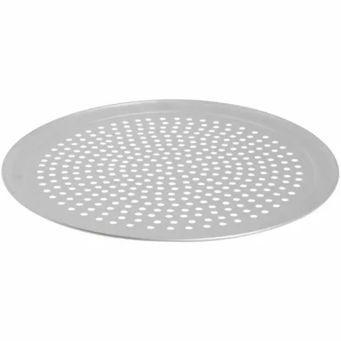 Molde de Pizza Perforado de Borde Ancho de 16 Pulgadas KING METAL PTWP16
