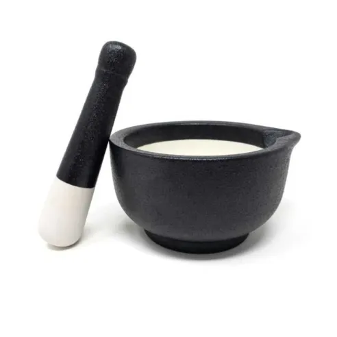 Mortero de Porcelana de 6 Pulgadas de Color Negro NORPRO 6922