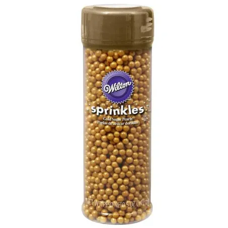 Perlas de Azucar Doradas, 4.8 Onzas WILTON 710-1173