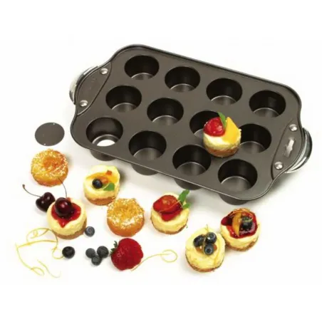 Molde con Fondo Falso para Chessecake de 12 Cavidades NORPRO 3919