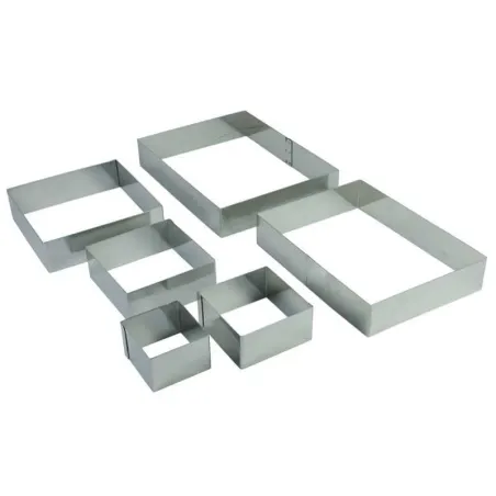 Aro Cuadrado de Acero Inoxidable de  4-3/4 x 4-3/4 x 1-3/8 Pulgadas  KING METAL CRSQ1235P