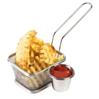 Canasta Mini Cuadrada con Porta Ramekin KING METAL BSK162